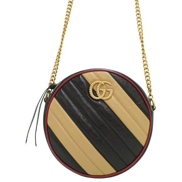 Gucci GG Marmont Round Mini Chain Shoulder Bag - Picture 1 of 8